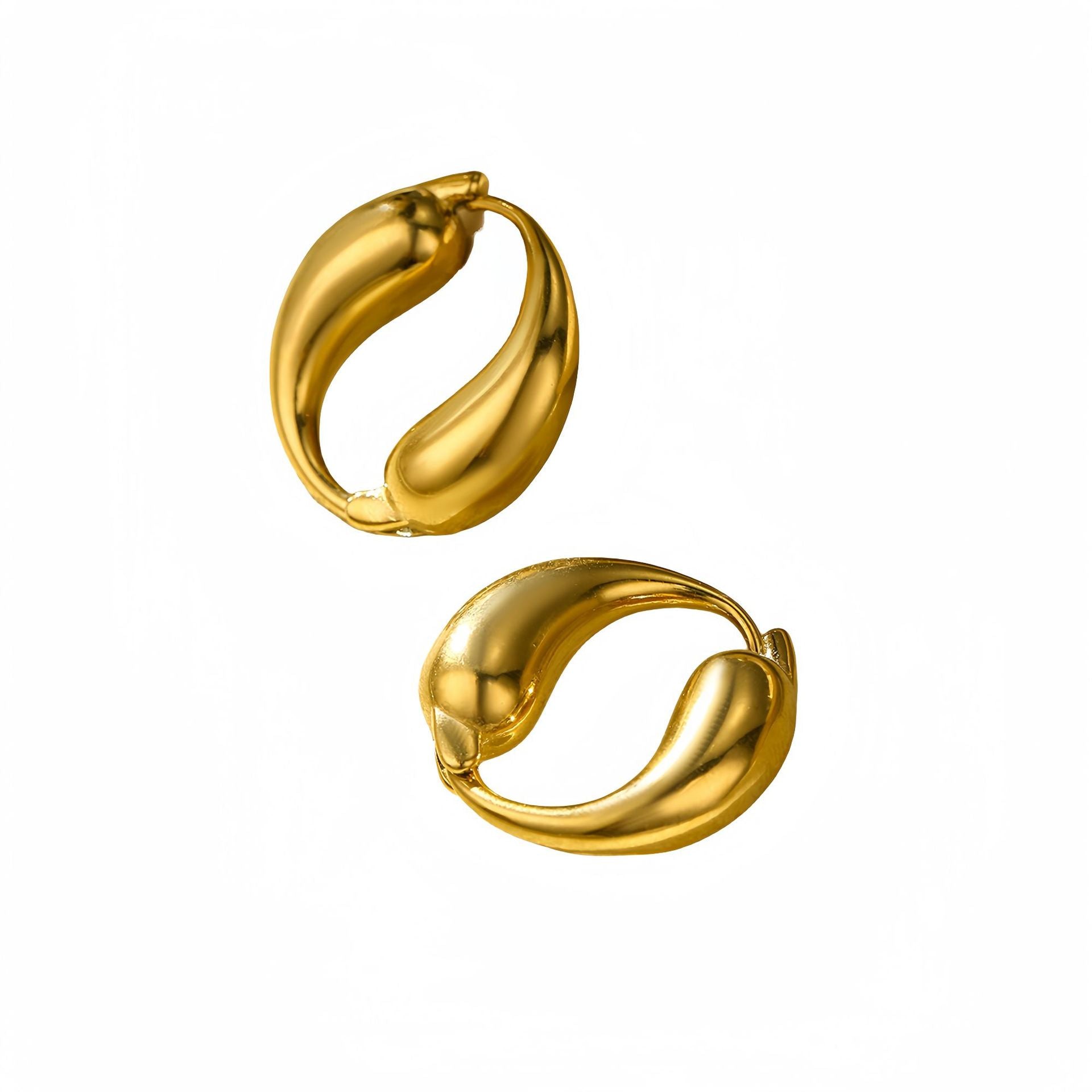 O-Shaped Teardrop Hoop Earrings
