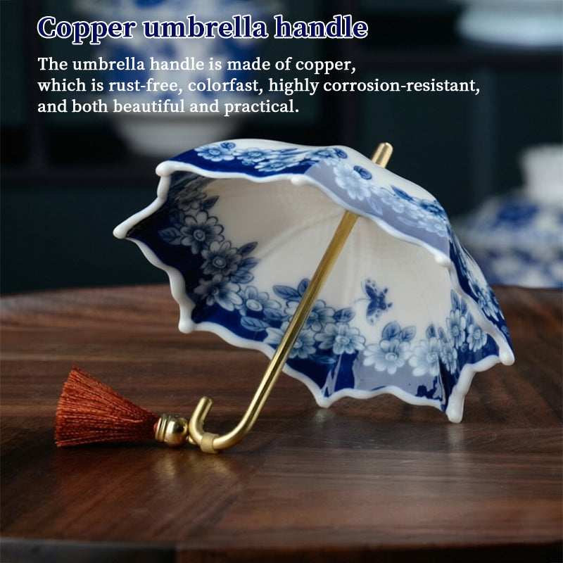 Porcelain Umbrella Tea Strainer
