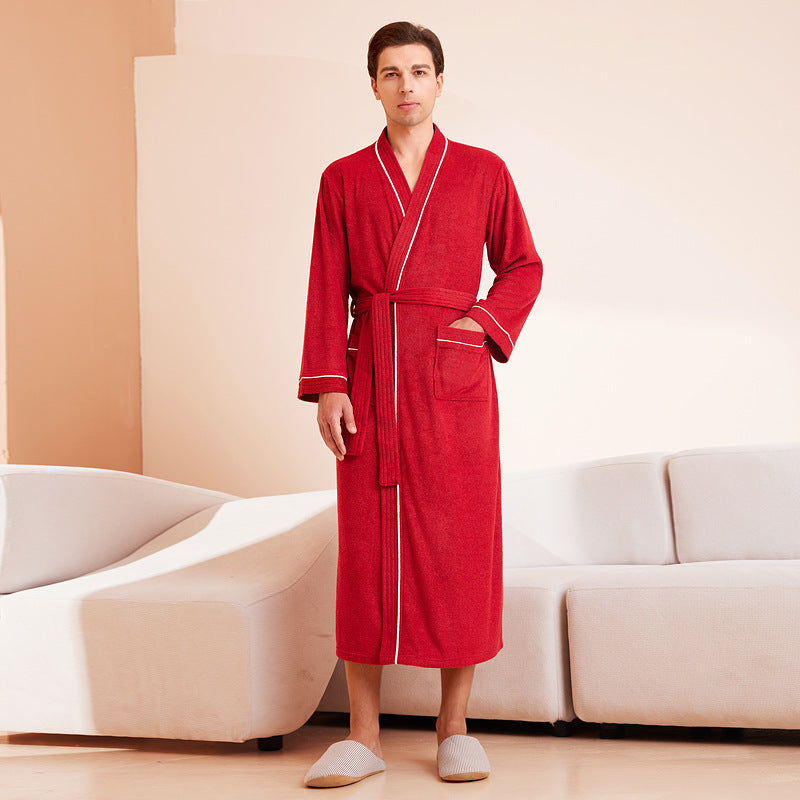 Unisex Long-Sleeve Terry Bathrobe