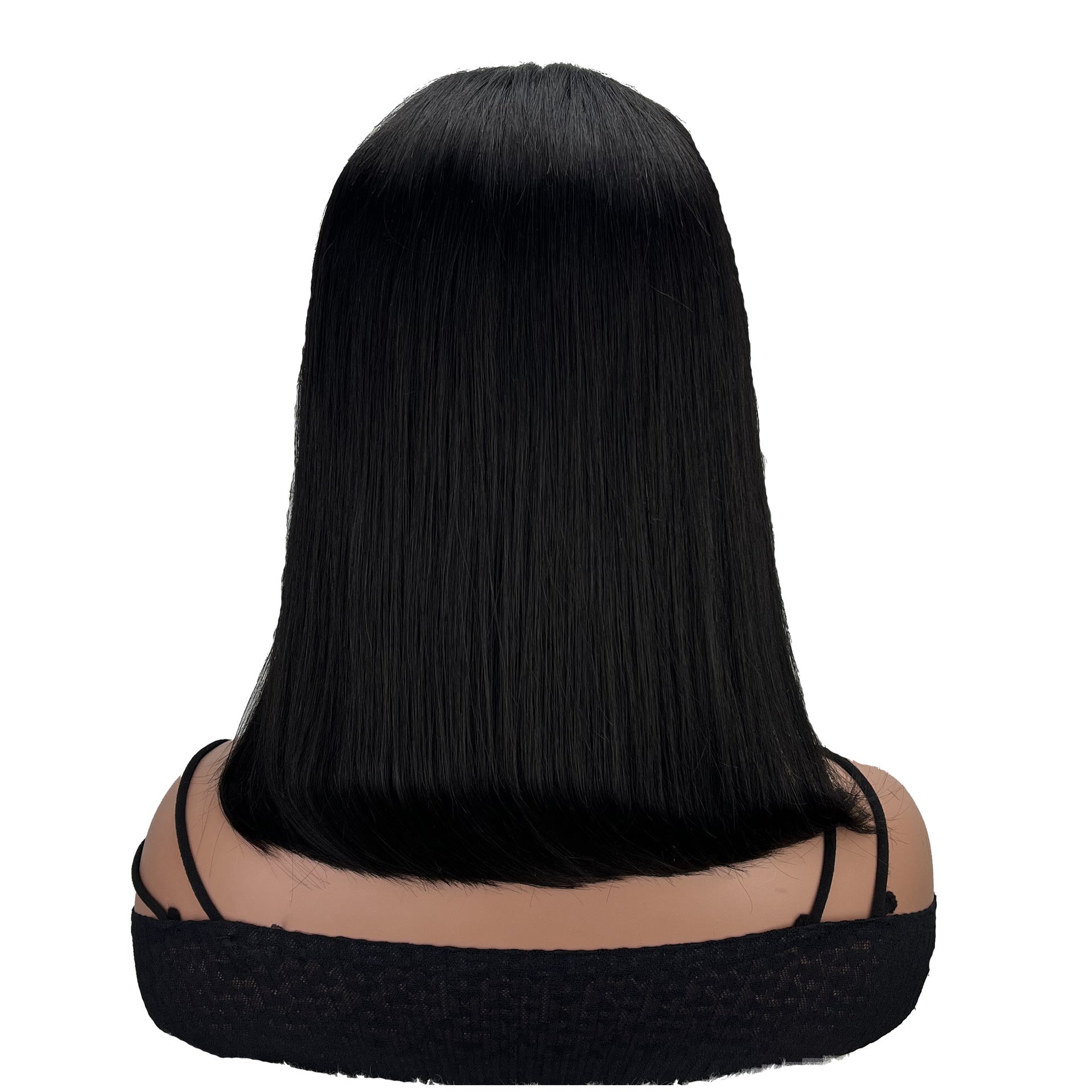 Bob-Cut Full Lace Front Human Hair Wig - detail view