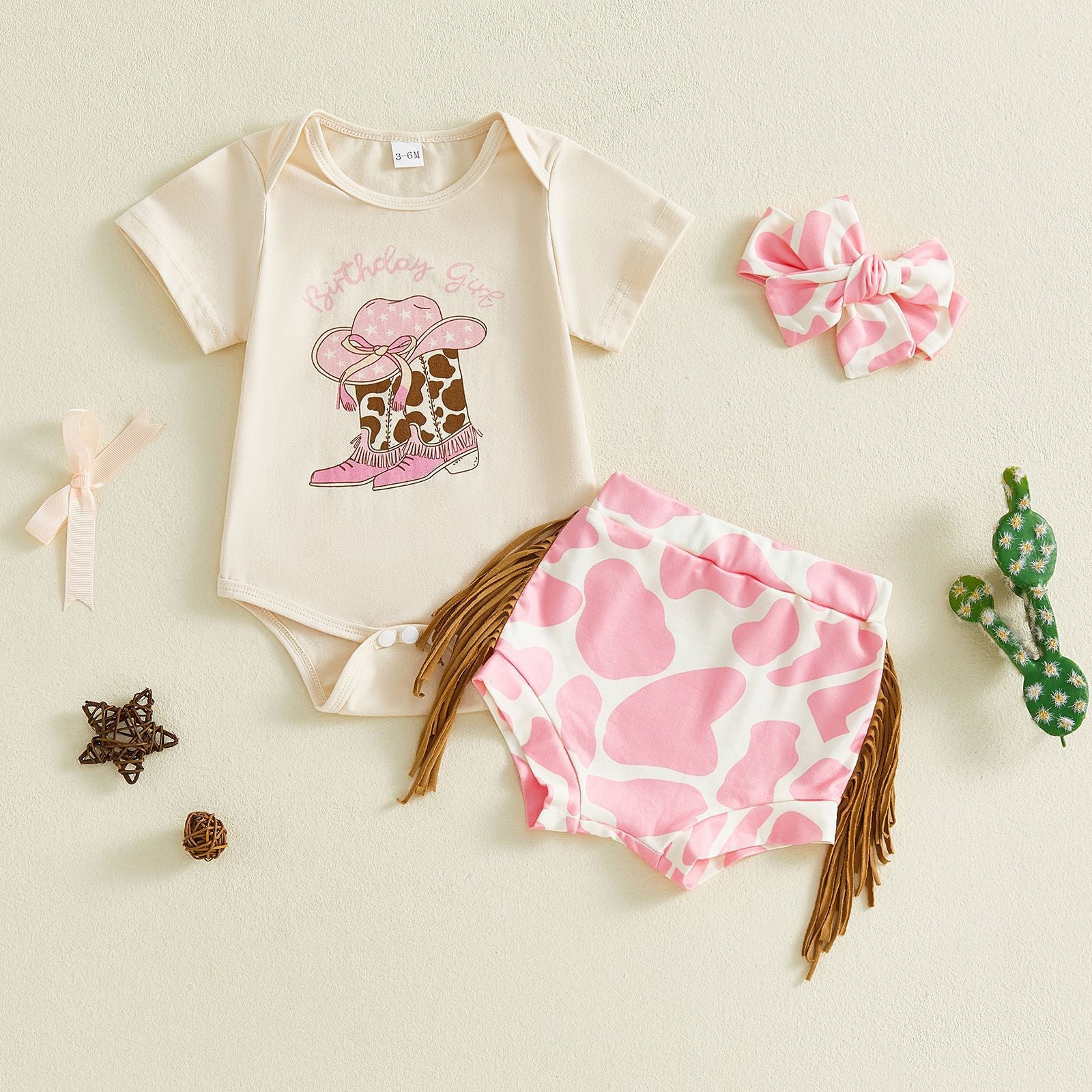 Cowgirl Birthday Outfit Set for Girls