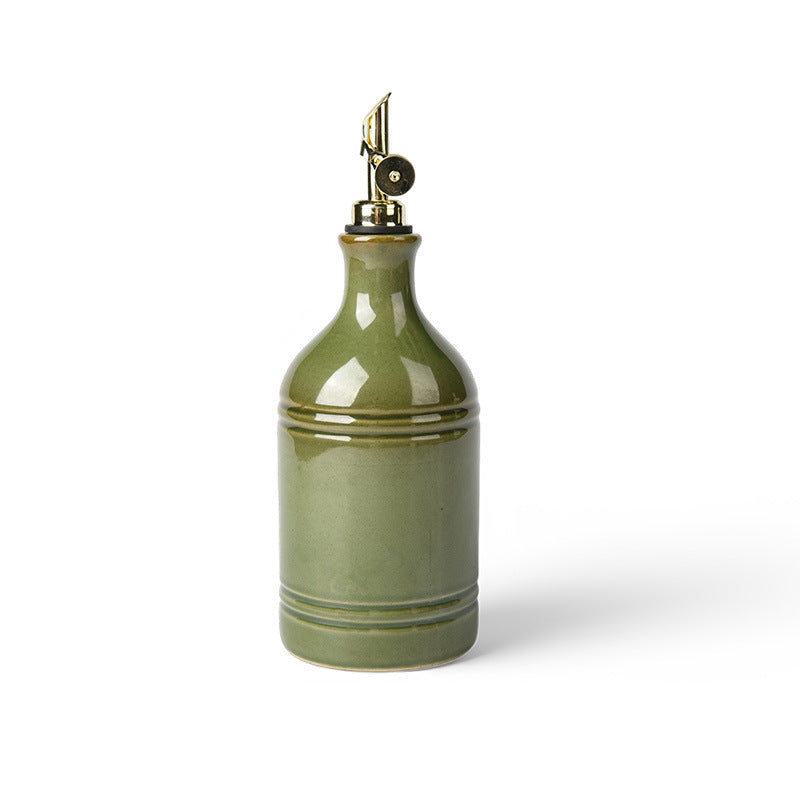 Retro Ceramic Olive Oil Bottle