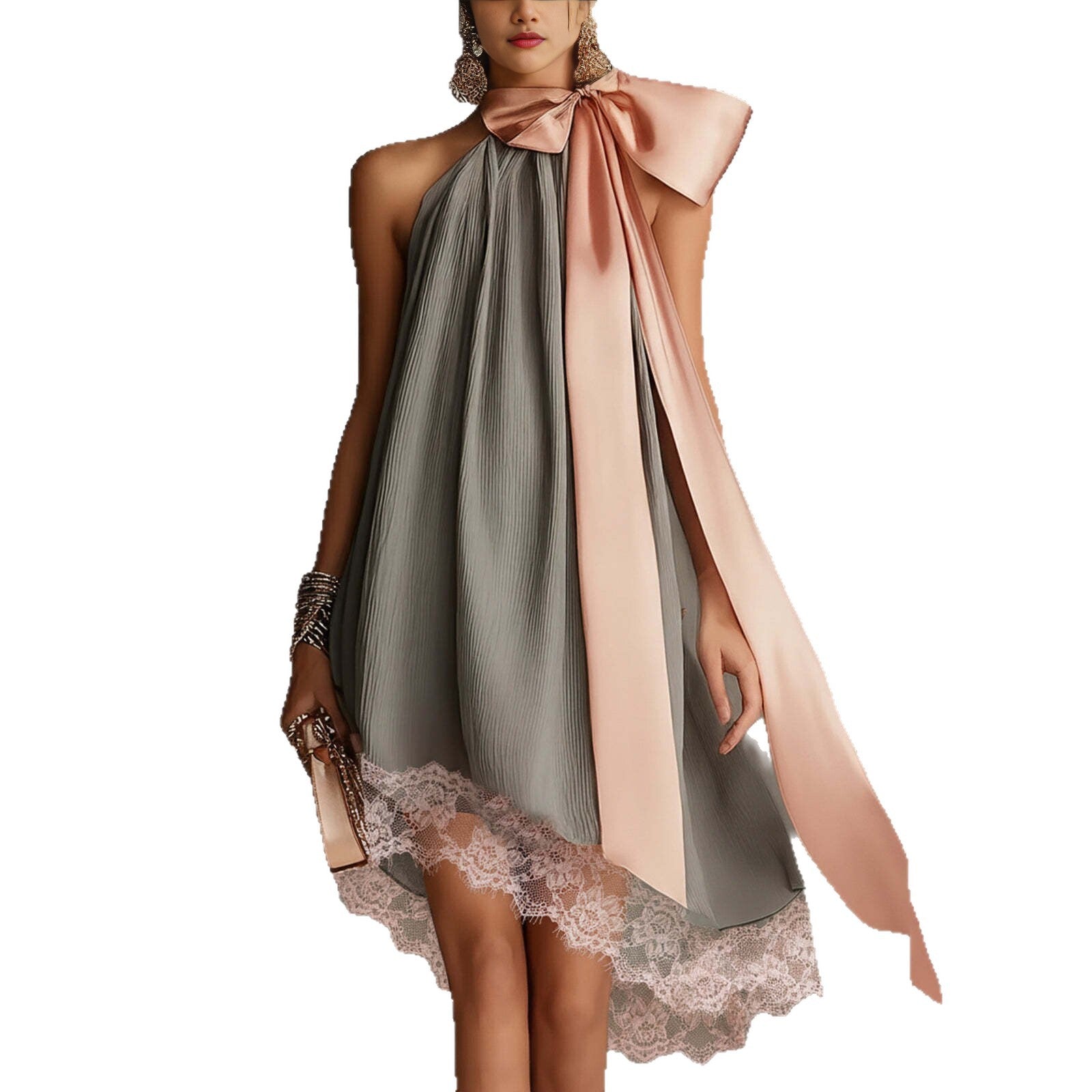 Strapless Fitted Vacation Long Dress - detail view