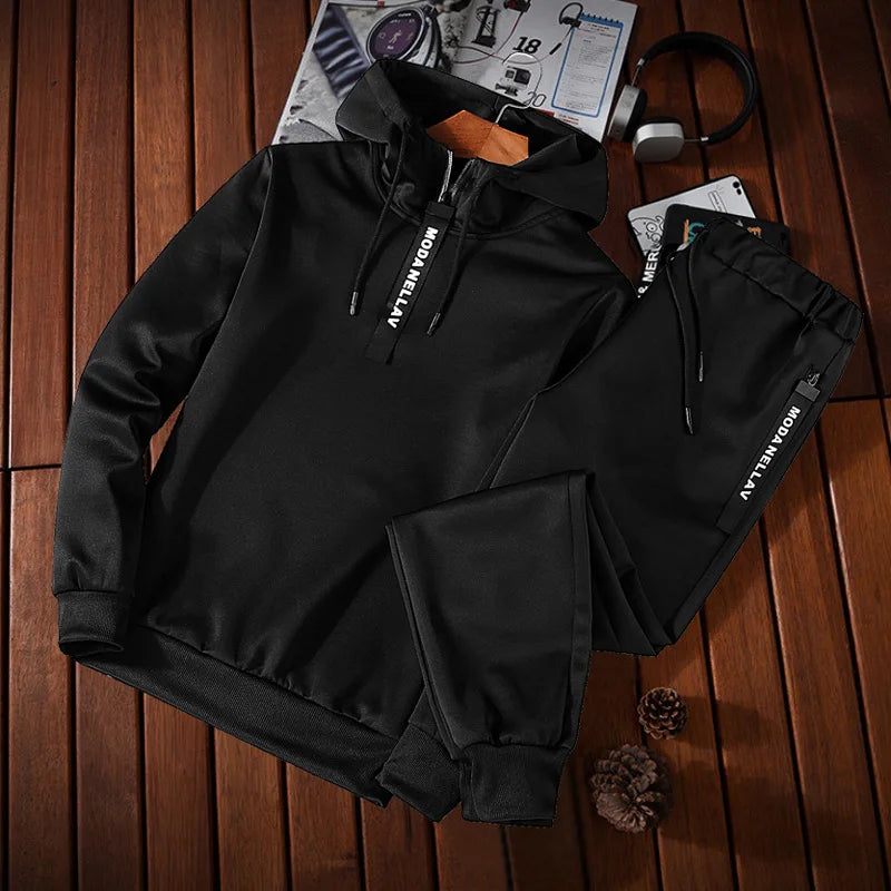 Men's Two-Piece Hooded Tracksuit