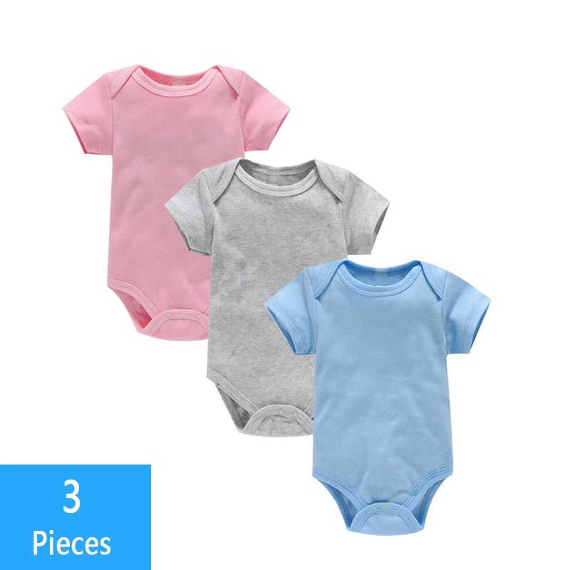 Newborn 3-Piece Cotton Bodysuit Set