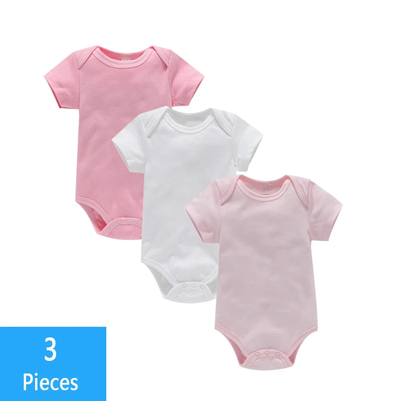 Newborn 3-Piece Cotton Bodysuit Set
