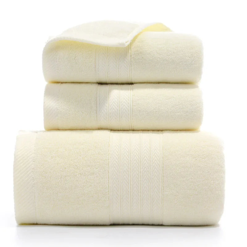 3-Piece Thickened Cotton Beach Towel Set