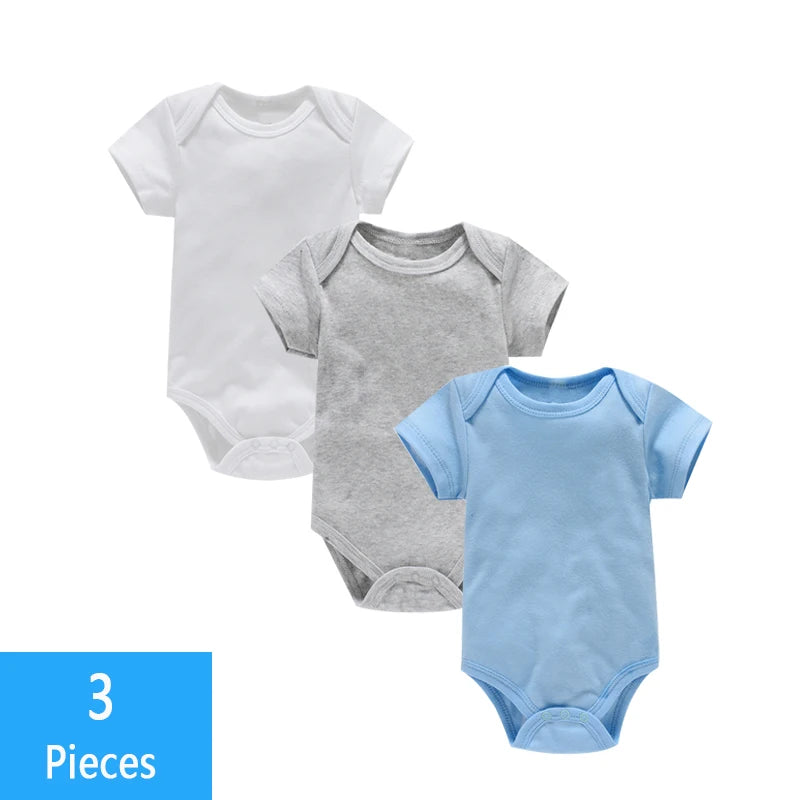 Newborn 3-Piece Cotton Bodysuit Set