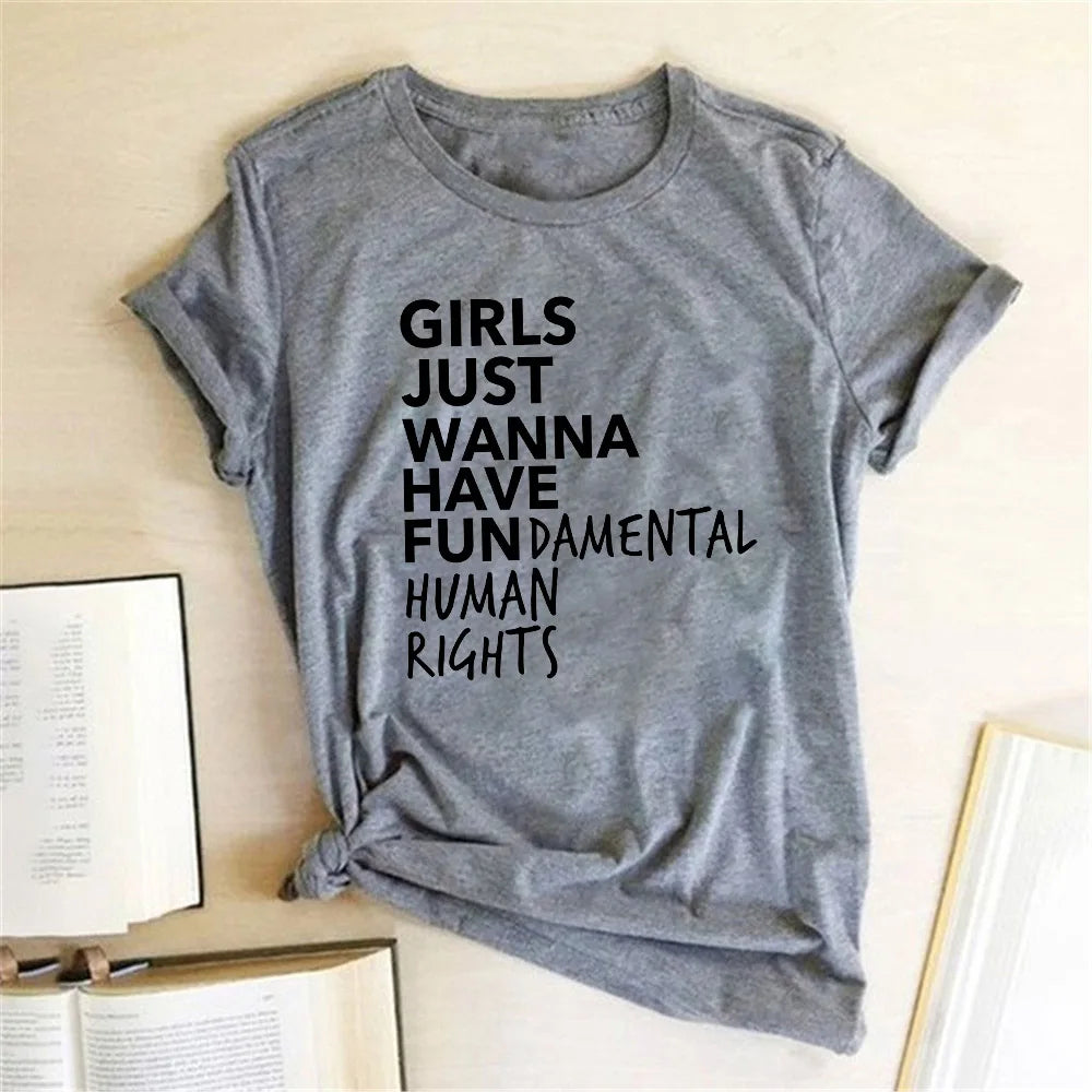 Girl Power Letter Print T-Shirt - alternate view