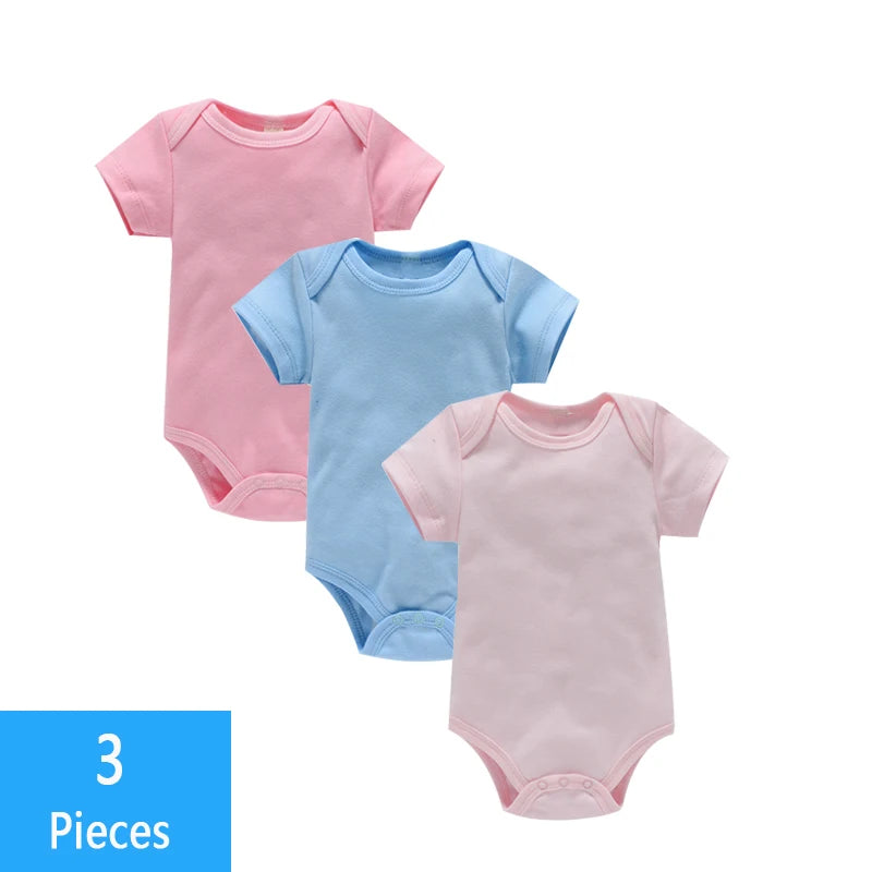 Newborn 3-Piece Cotton Bodysuit Set
