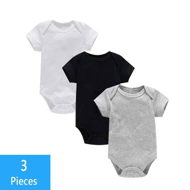 Newborn 3-Piece Cotton Bodysuit Set