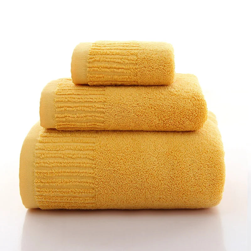 Cotton Bath Towel Set (10 Colors)