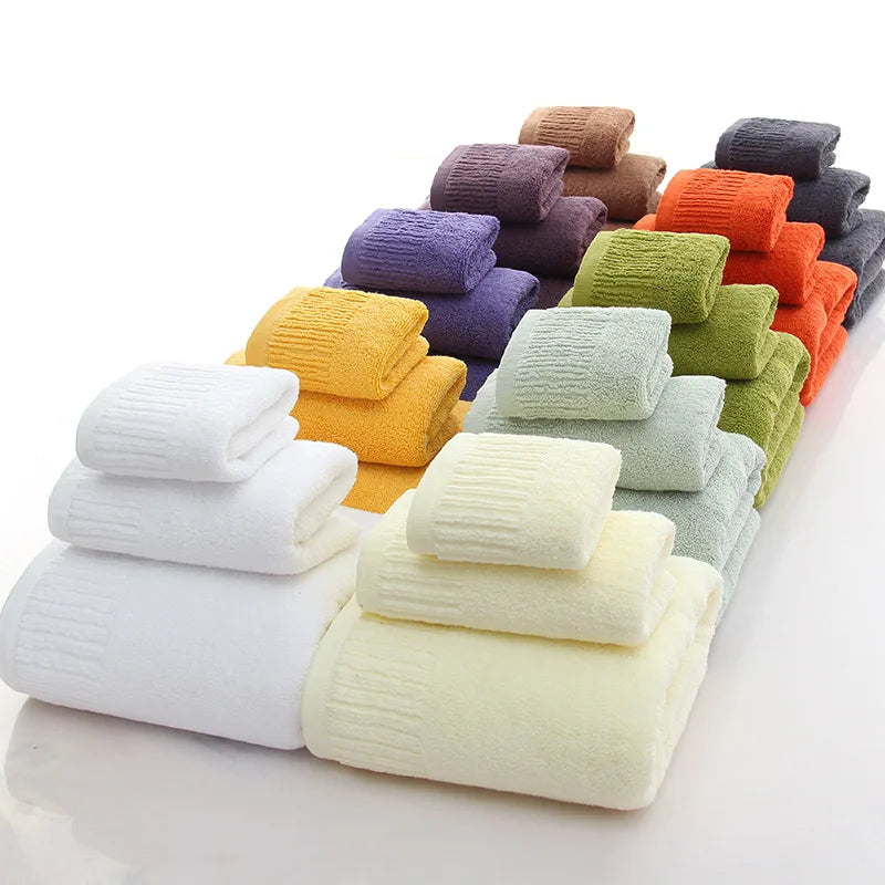Cotton Bath Towel Set (10 Colors)