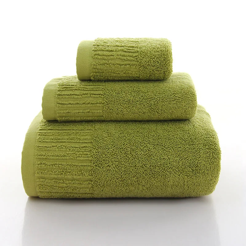 Cotton Bath Towel Set (10 Colors)