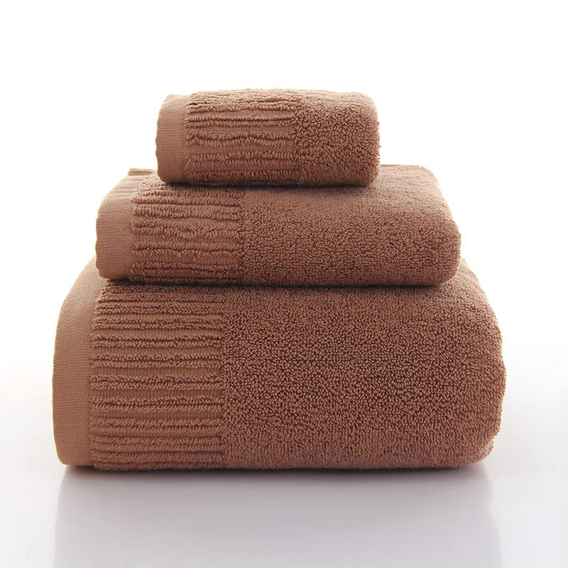 Cotton Bath Towel Set (10 Colors)