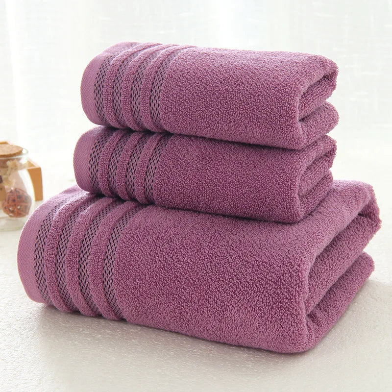 Striped Cotton 3-Piece Towel Set
