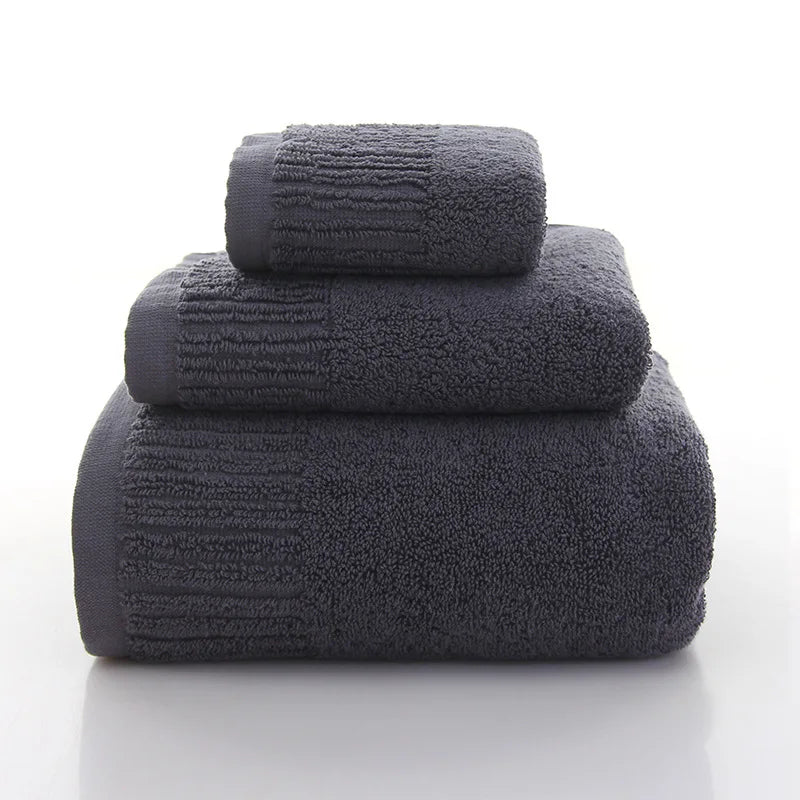 Cotton Bath Towel Set (10 Colors)