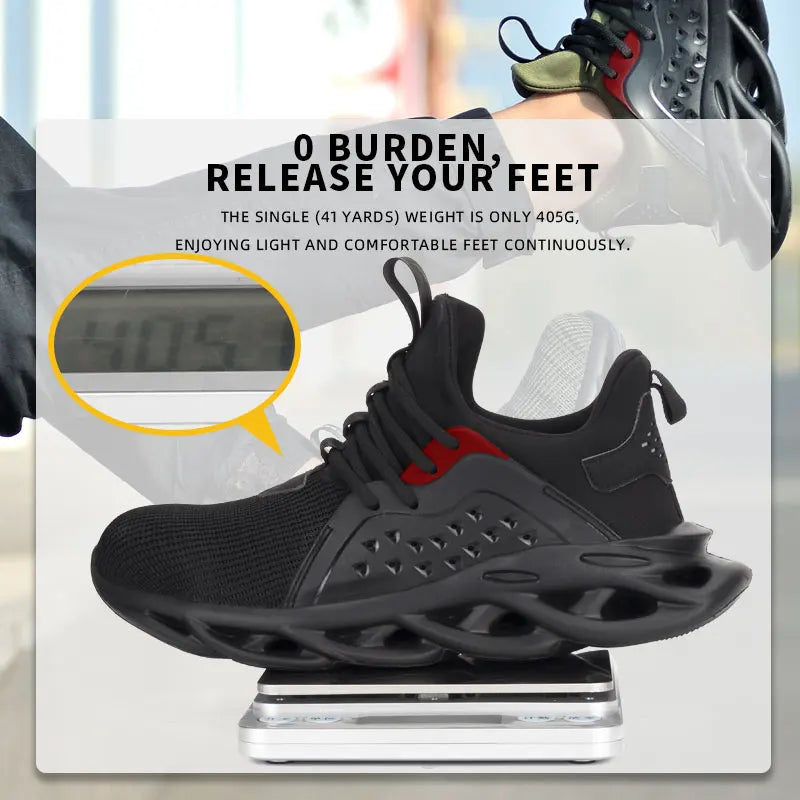 Steel Toe Cap Safety Work Shoes - detail view