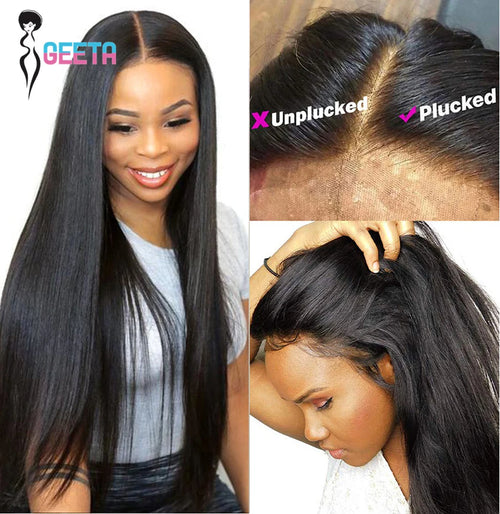 HD Lace Frontal Wig, Bone Straight with HD Closure - alternate view