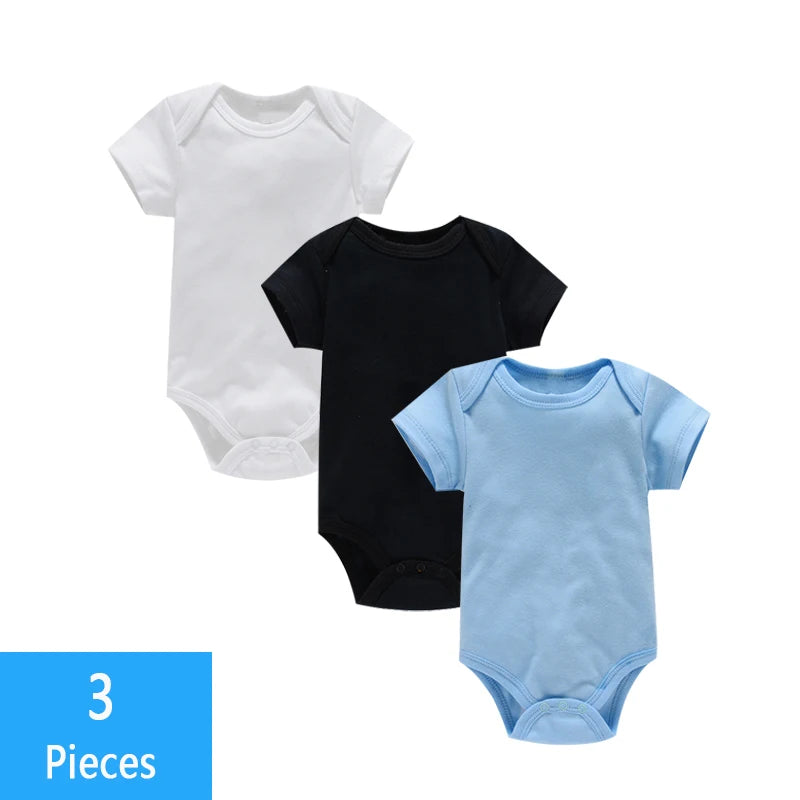 Newborn 3-Piece Cotton Bodysuit Set