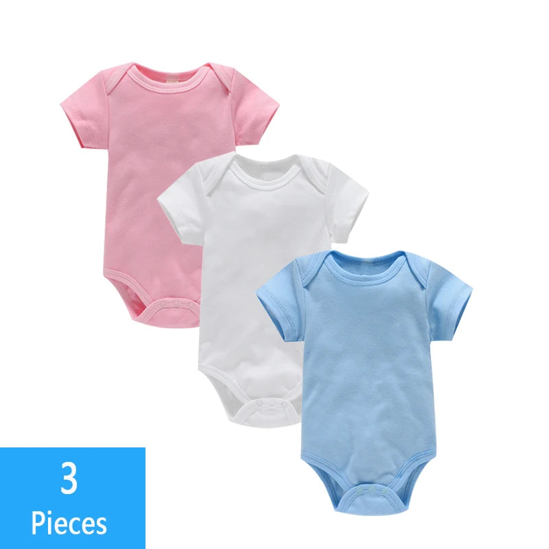 Newborn 3-Piece Cotton Bodysuit Set