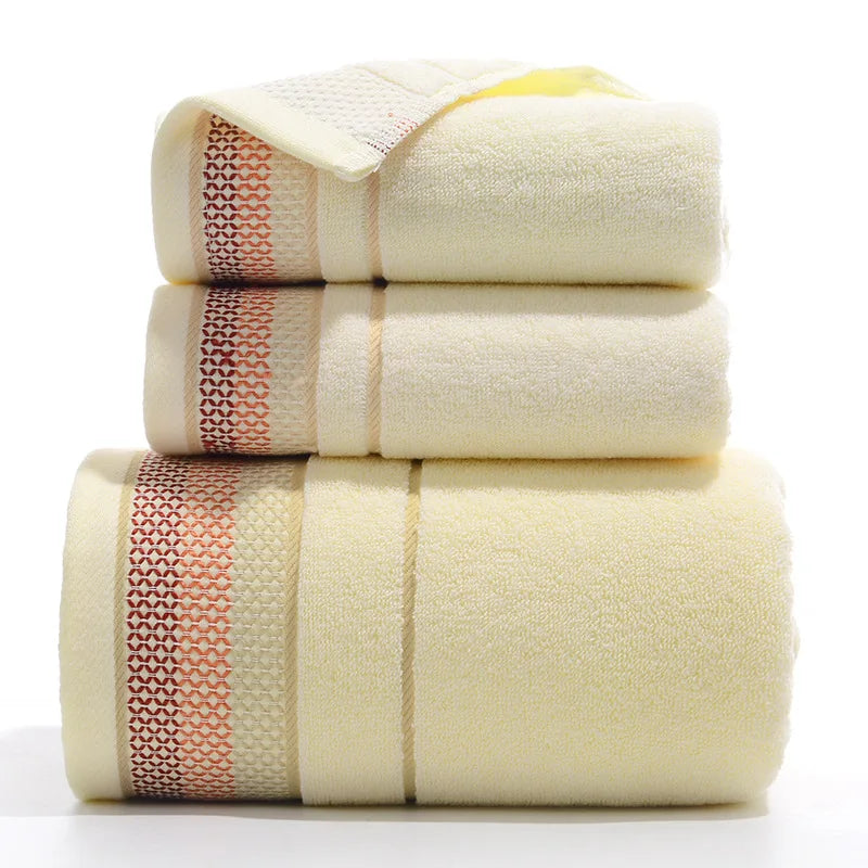3-Piece Thickened Cotton Beach Towel Set
