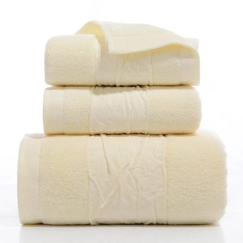 3-Piece Thickened Cotton Beach Towel Set