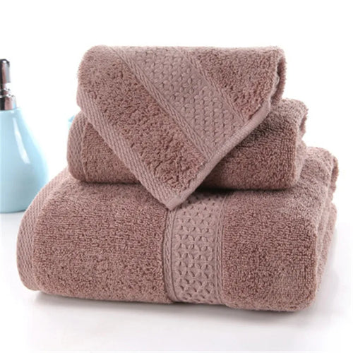 3-Piece 100% Cotton Bath Towel Set - alternate view