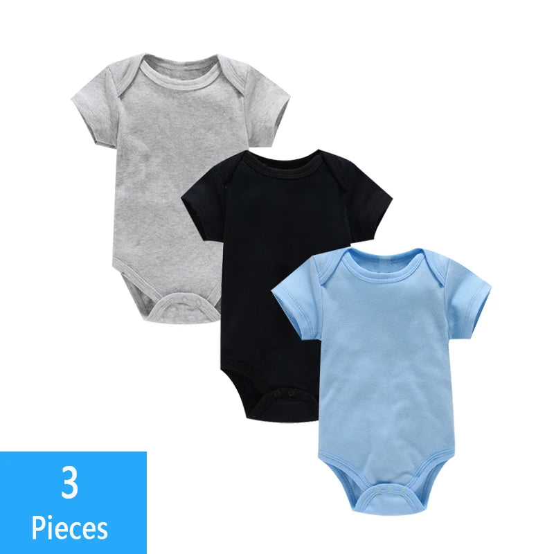 Newborn 3-Piece Cotton Bodysuit Set