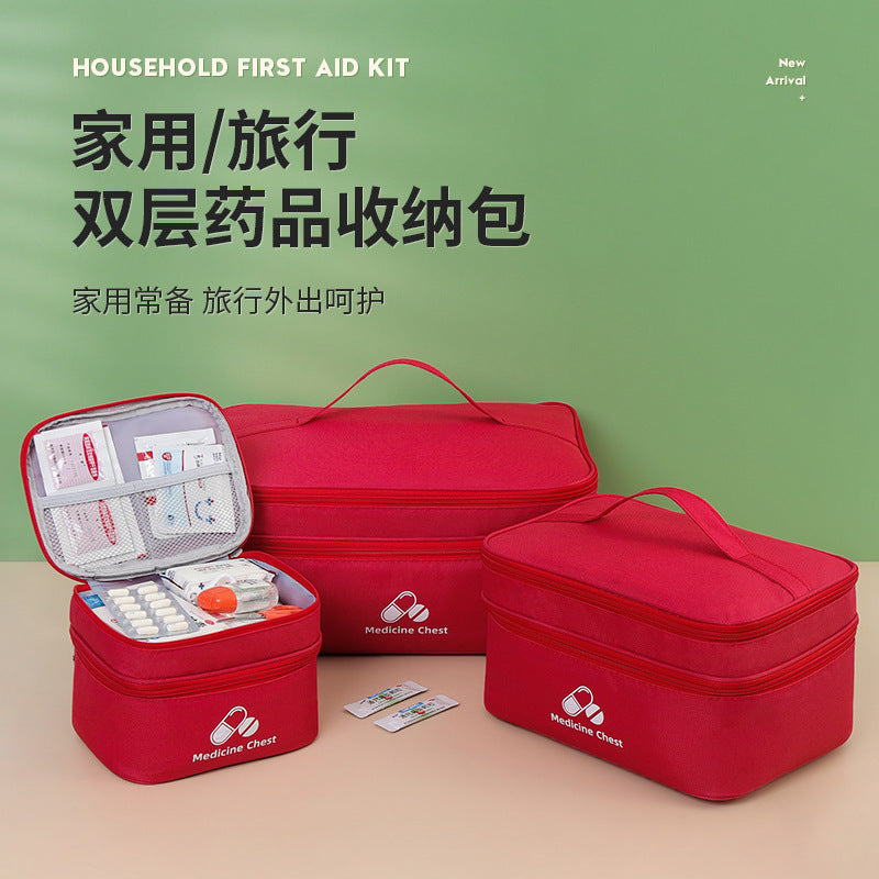 Double-Layer Outdoor First Aid Kit