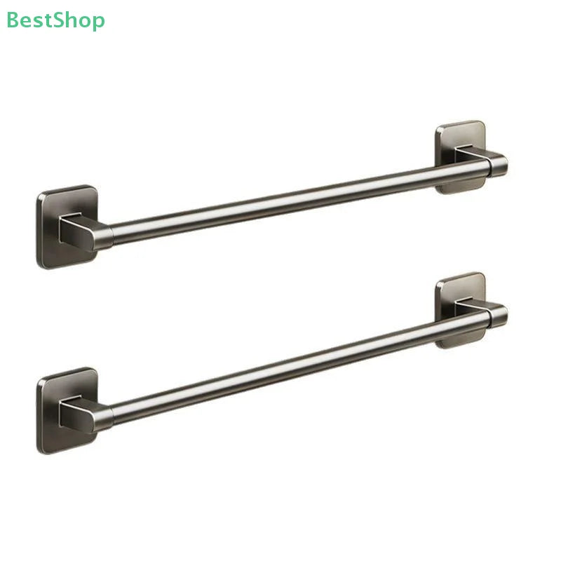 ♥Bathroom Towel Bar/Hook/Towel Rack/Kitchen Rag Rack Wall Mount Shelf Punch Free Bathroom Accessories