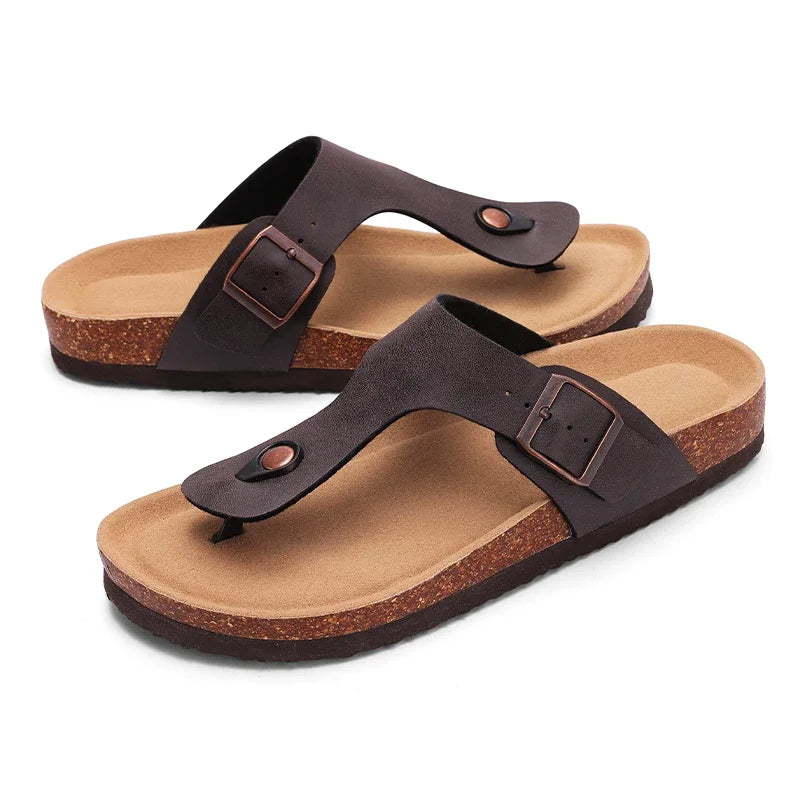 Cork Suede Mules Slippers