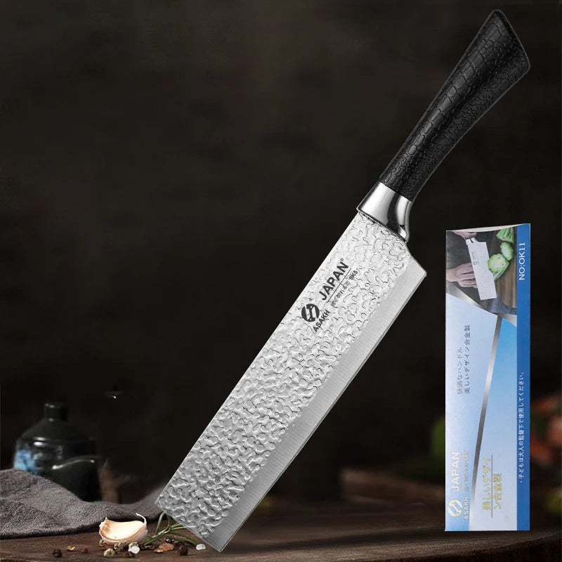 Kitchen knife forged from stainless steel, Japanese-style. Kitchen accessories suitable for chefs for cutting meat and fruits