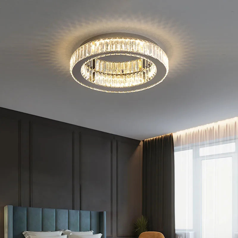 Round Crystal Ceiling Lamp, Luxury
