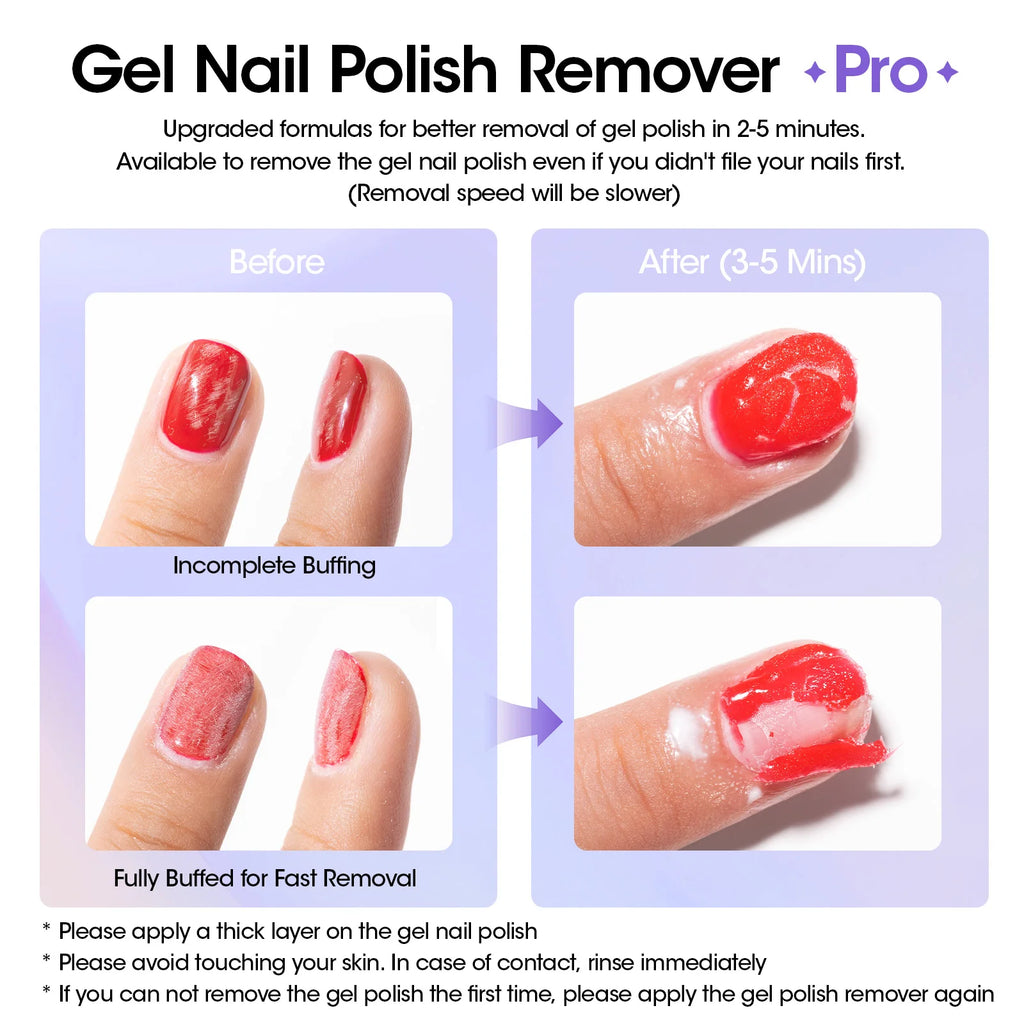 GELLEN Professional Nail Gel Remover Kit Fast Removal No Foil Cuticle Oil Liquid Latex UV Gel Polish Remover Manicure Tools