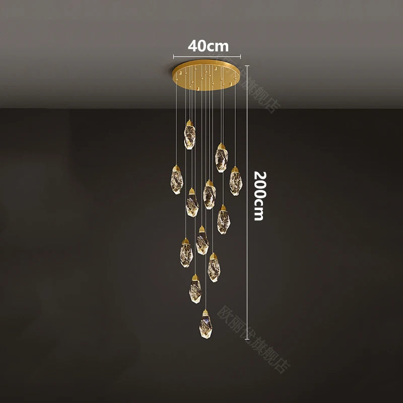 Meteorite Crystal LED Chandelier