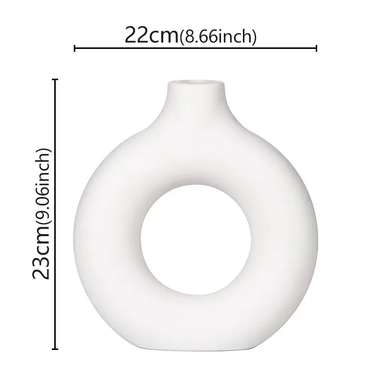 Minimalist Donut-Shaped Flower Vase