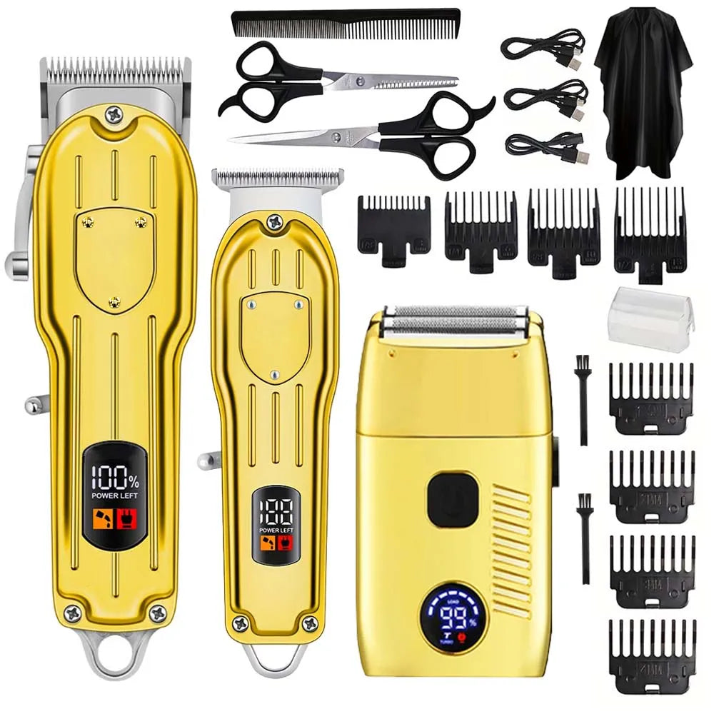 Rechargeable Hair Clipper & Trimmer Kit