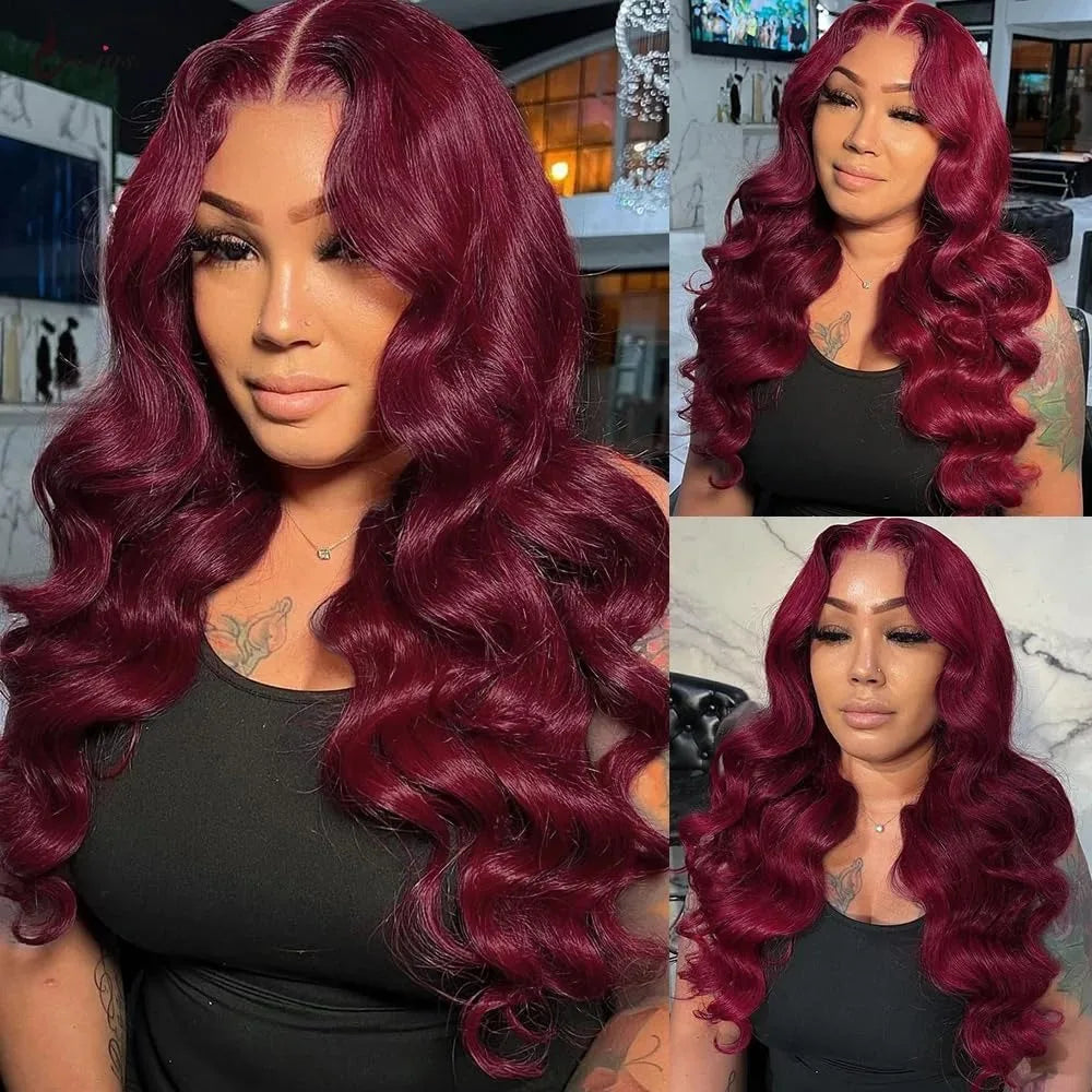 Burgundy #99J Body Wave Human Hair Bundles