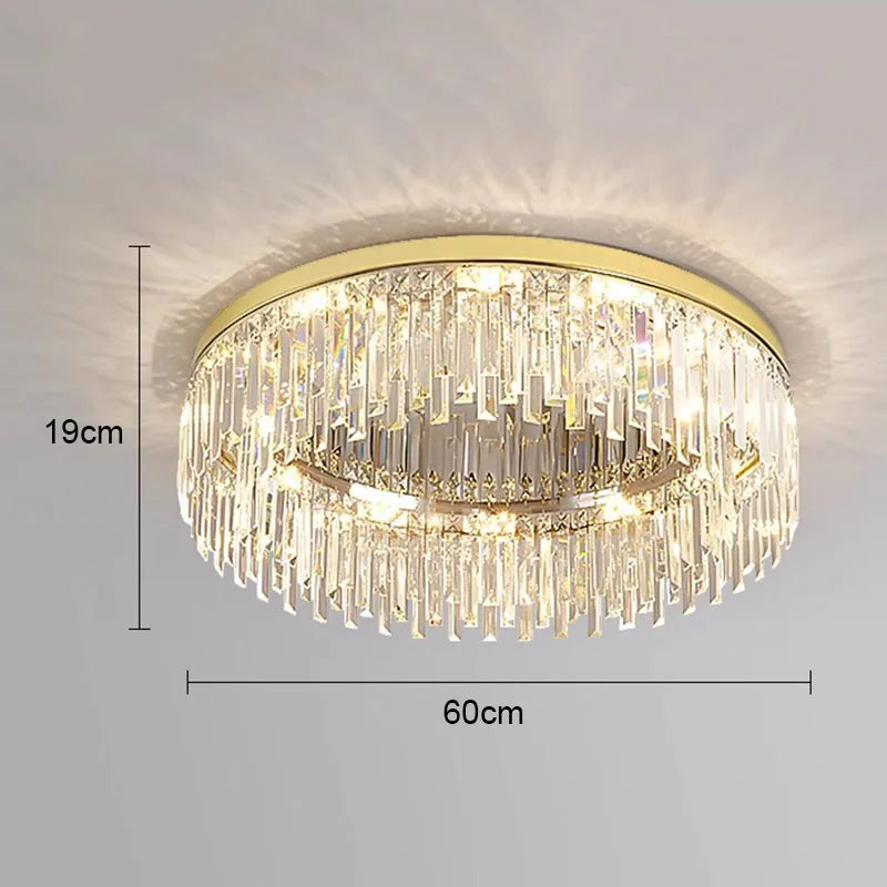 Round Crystal Ceiling Lamp