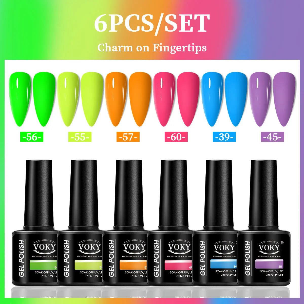 VOKY 6-Piecue Set of Nail Gel, Seasonal Fashionable Nail Gel, The Perfect Gift for Ladies to Give During Festivals
