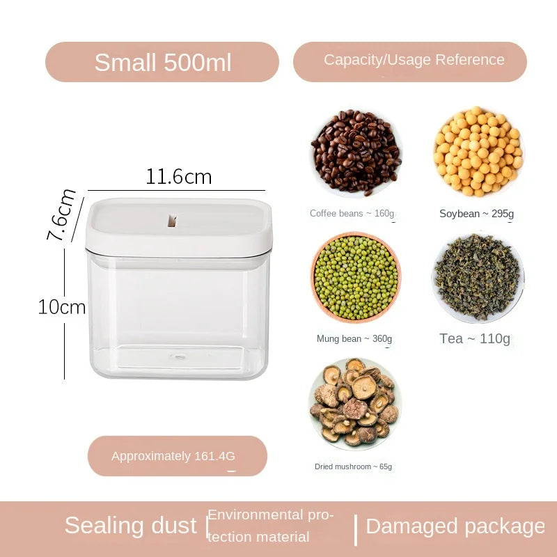 Airtight Kitchen Storage Jars with Scale Lines