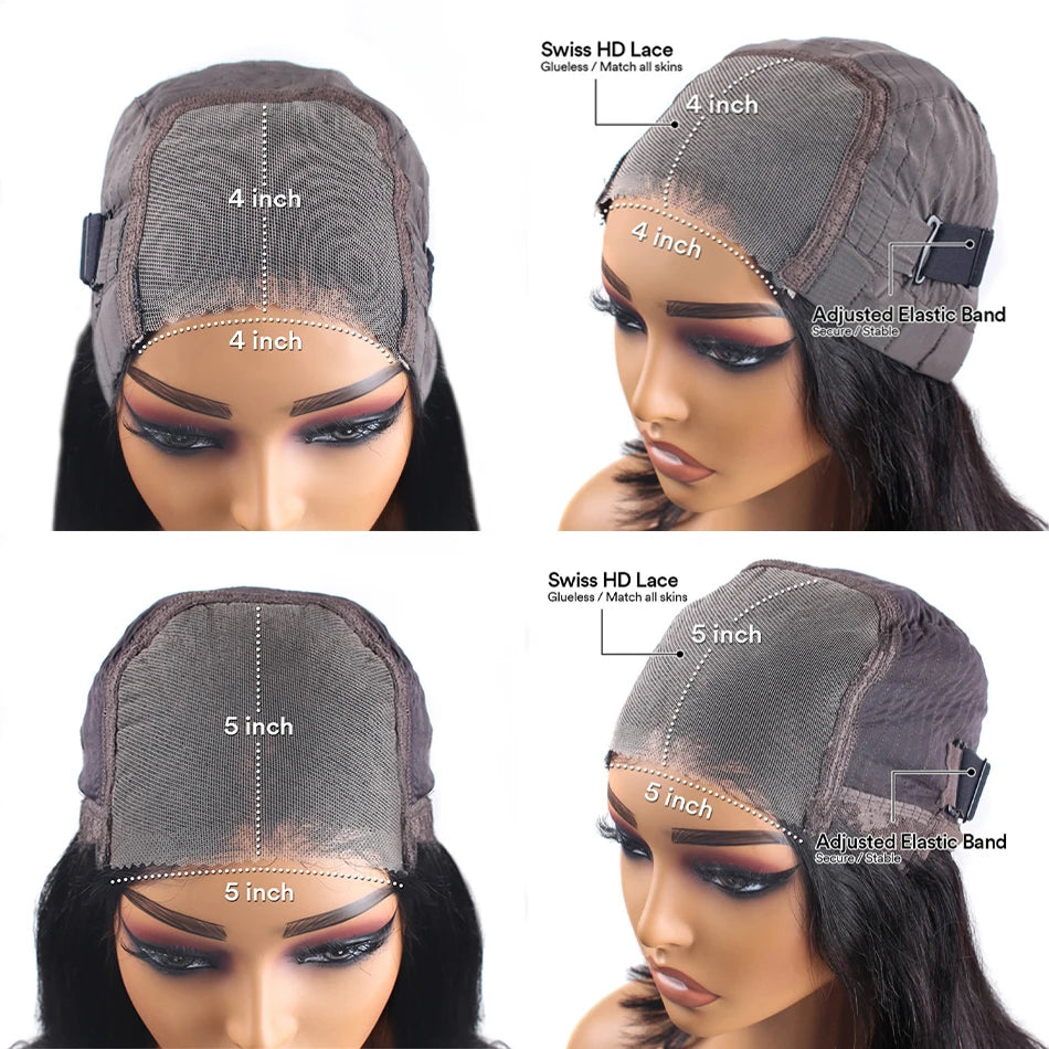 Wear & Go Glueless Wig – Deep Wave Human Hair, Pre-Cut Lace, Ready to Wear