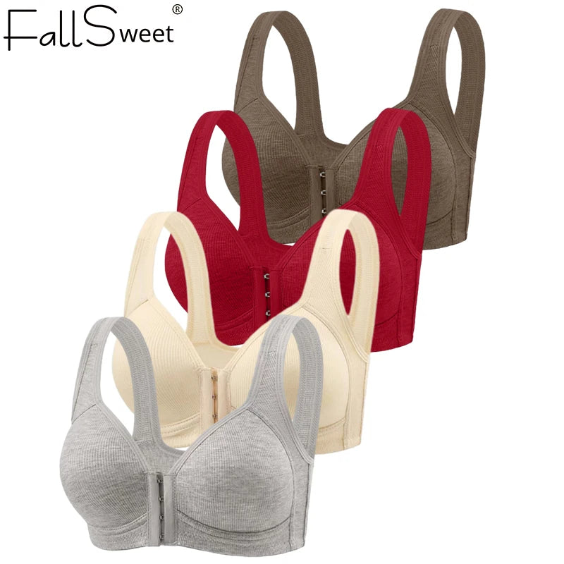Seamless Front-Closure Push-Up Bra