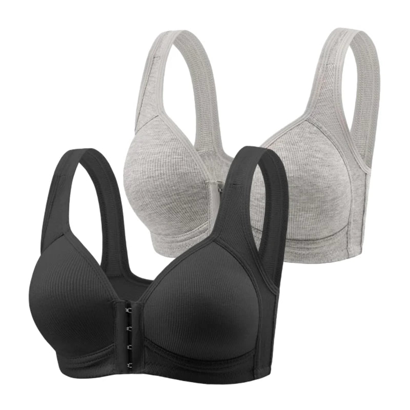 Seamless Front-Closure Push-Up Bra