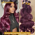Burgundy #99J Body Wave Human Hair Bundles