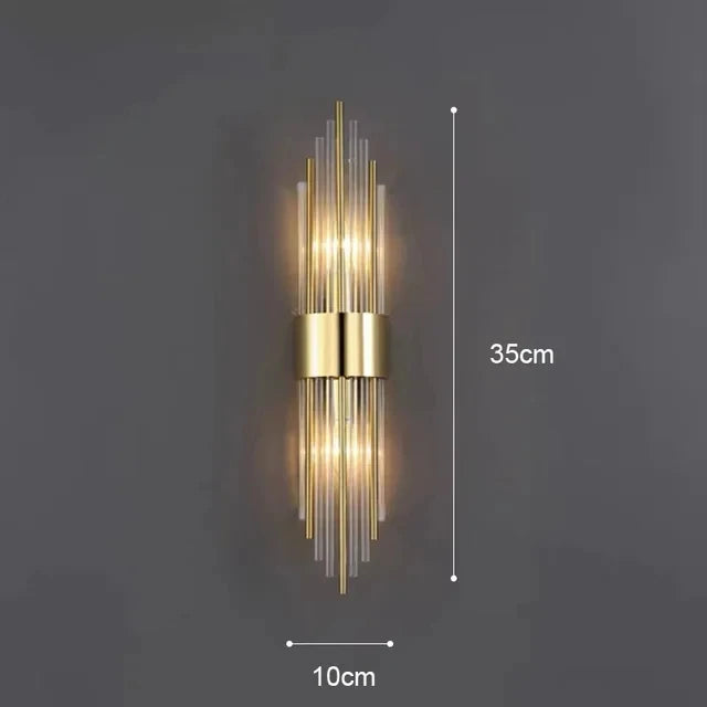 Crystal Glass Tube Wall Lamp