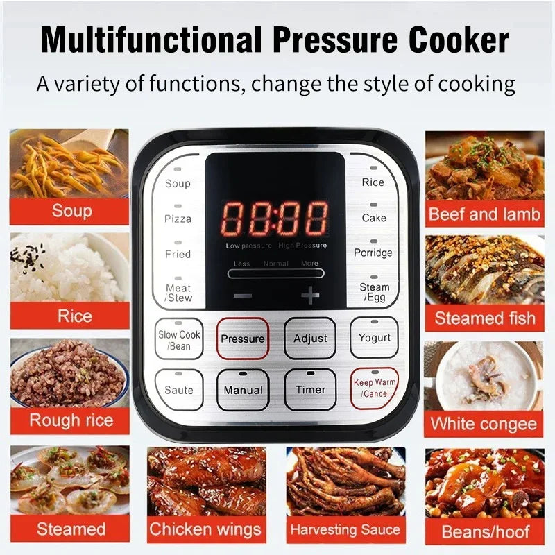 5L Electric Pressure Cooker Multicooker