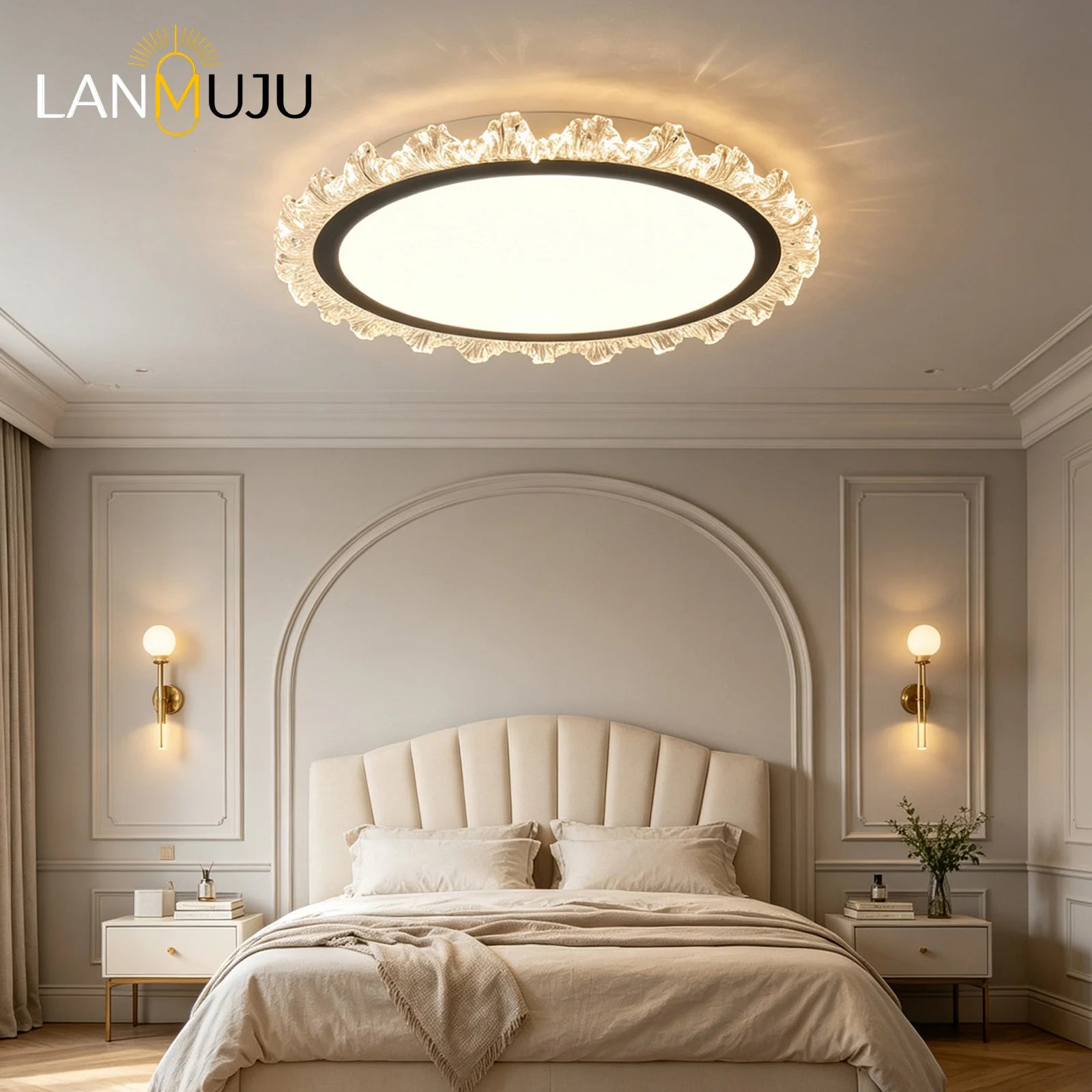 Modern Luxury Ceiling Lamp — Imitation Crystal LED Light for Living Room, Bedroom & Study