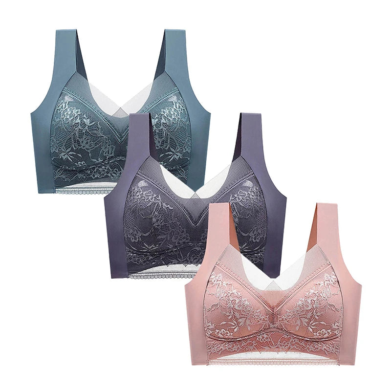 3-Piece Lace Push-Up Bra Set